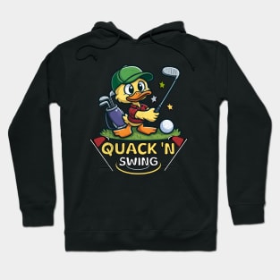 Golf Golfing Humor Duck Quack'n Swing Hoodie